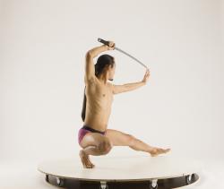 ELMER DIFFERENT KNEELING POSES WITH KATANA